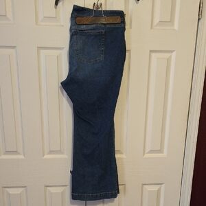 Torrid Dark Blue Mid-Rise Flare Jeans